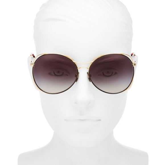 BURBERRY Gold 60mm Gradient Round Sunglasses - Picture 4 of 7